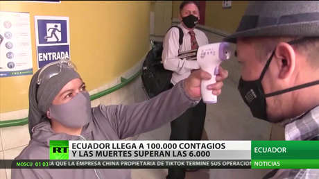 Ecuador llega a 100.000 contagios y las muertes superan las 6.000