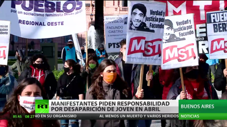 Argentina: Manifestantes piden depuración de responsabilidades por la desaparición de un joven tras ser detenido en abril