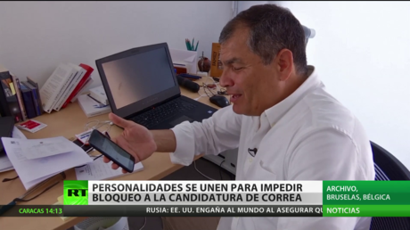 Más de cien personalidades se unen para impedir el bloqueo a la candidatura de Correa en las elecciones de Ecuador