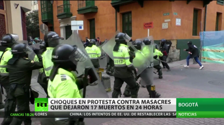 Colombia: Enfrentamientos en protesta contra masacres que dejaron 17 muertos en 24 horas