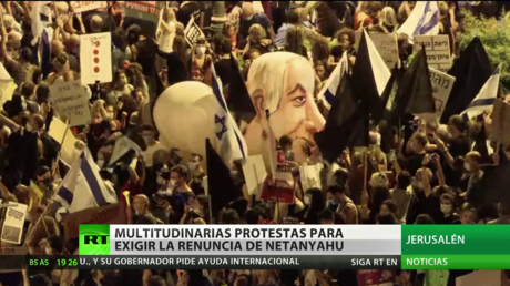 Multitudinarias protestas en Israel para exigir la renuncia de Netanyahu