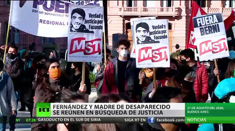 Alberto Fernández se reúne con la madre del joven desaparecido