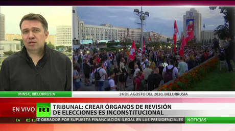 La opositora bielorrusa Tijanóvskaya afirma que su país vive una revolución pacífica