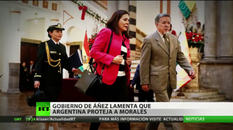 El autoproclamado Gobierno de Bolivia lamenta que Argentina proteja a Evo Morales