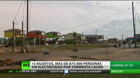 Tormenta Laura causa en EE.UU. la muerte de al menos 14 personas y más de 875.000 residentes quedan sin electricidad