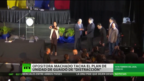 La opositora María Corina Machado tacha de "distracción" el plan de unidad de Juan Guaidó