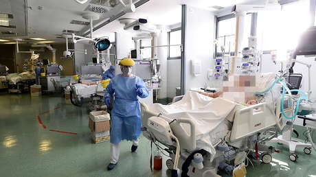 Imagen ilustrativa. El hospital Papa Giovanni XXIII, Bérgamo, Italia, el 12 de mayo de 2020.