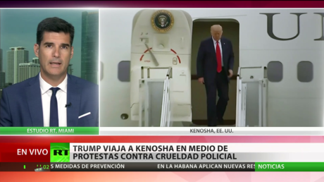 Trump llega a Kenosha para reunirse con las fuerzas de seguridad pese a la postura contraria de las autoridades locales