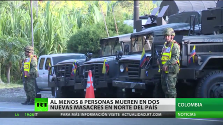 Al menos 8 personas mueren en dos ataques armados en el norte de Colombia