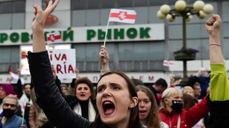 VIDEO: Detienen en Minsk a participantes de una manifestación en apoyo a la opositora María Kolésnikova