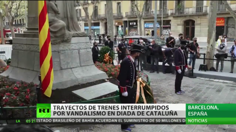 Actos vandálicos interrumpen la circulación de trenes durante la Diada de Cataluña