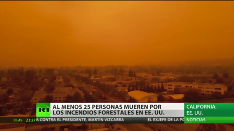 Al menos 25 personas mueren por los incendios forestales en EE.UU.