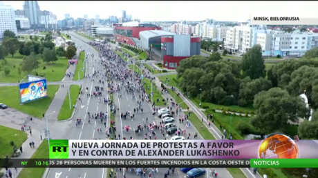 Bielorrusia vive una nueva jornada de protestas a favor y en contra de Lukashenko