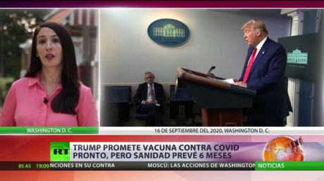Trump promete una vacuna contra el covid-19 para noviembre, pero autoridades sanitarias lo contradicen