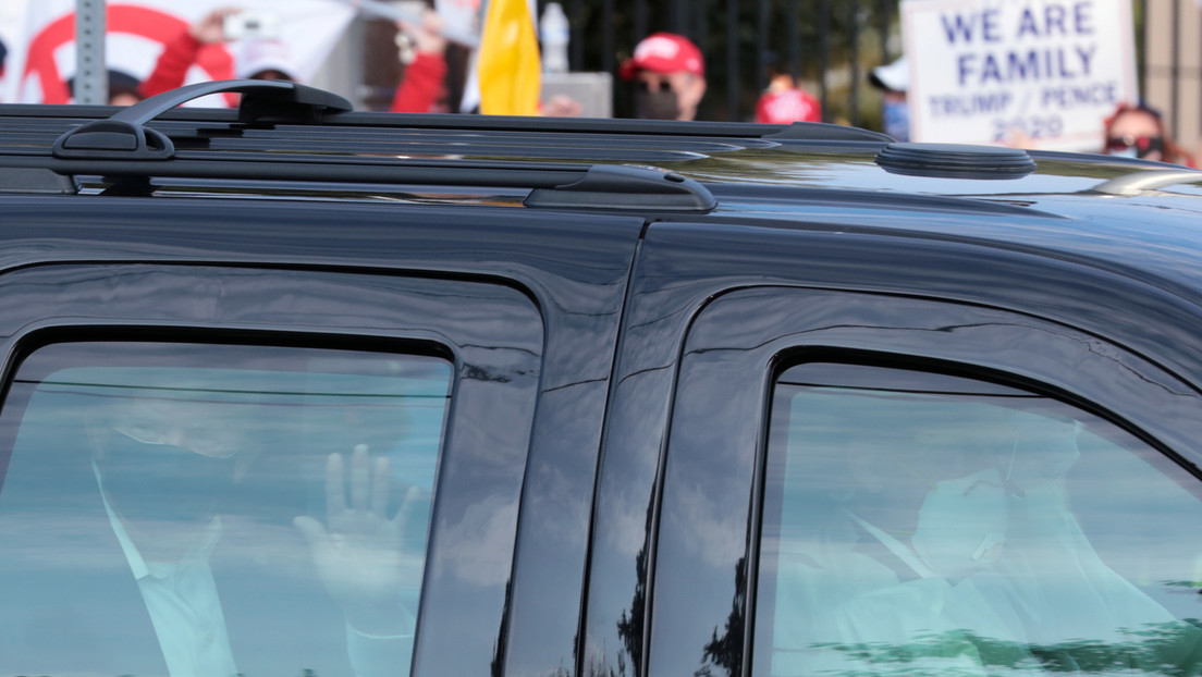 Trump sale del hospital Walter Reed para hacer una "visita sorpresa" a sus simpatizantes (VIDEO)