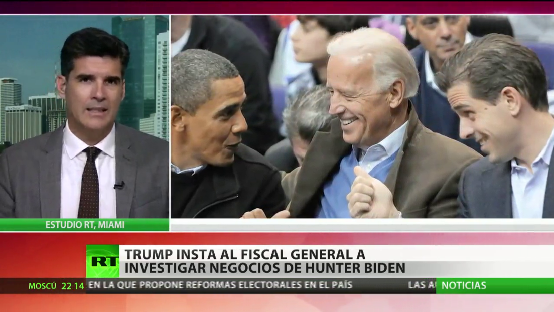 Donald Trump insta al fiscal general a investigar los negocios de Hunter Biden