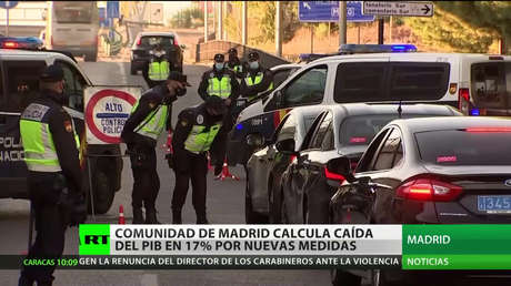 La Comunidad de Madrid calcula la caída del PIB en 17 % por las nuevas medidas