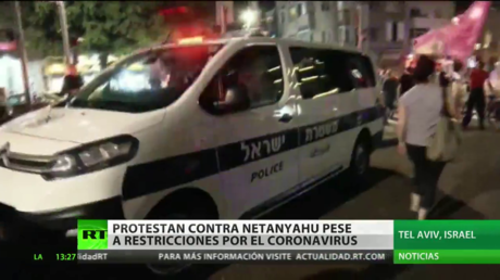 Protestan contra el primer ministro israelí pese a las restricciones por el coronavirus