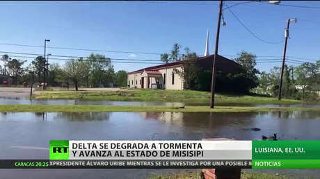 Delta se degrada a tormenta y avanza al estado de Misisipi