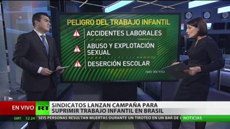Sindicatos brasileños lanzan una campaña para suprimir el trabajo infantil