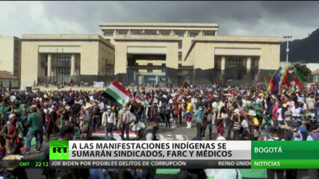 FARC y sindicatos se suman a las manifestaciones contra la nueva oleada de violencia en Colombia