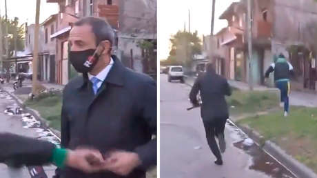 VIDEO: Le roban en vivo el celular a un periodista argentino mientras hacía un informe televisivo