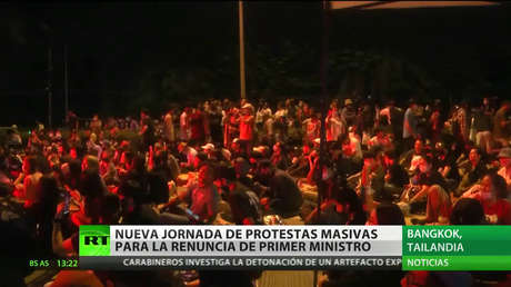 Nueva jornada de protestas masivas para la renuncia del primer ministro en Tailandia