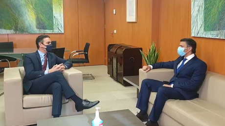 Pedro Sánchez recibe en Madrid al opositor venezolano Leopoldo López