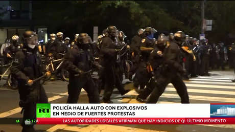 EE.UU.: La policía halla un auto cargado con explosivos en medio de violentos disturbios