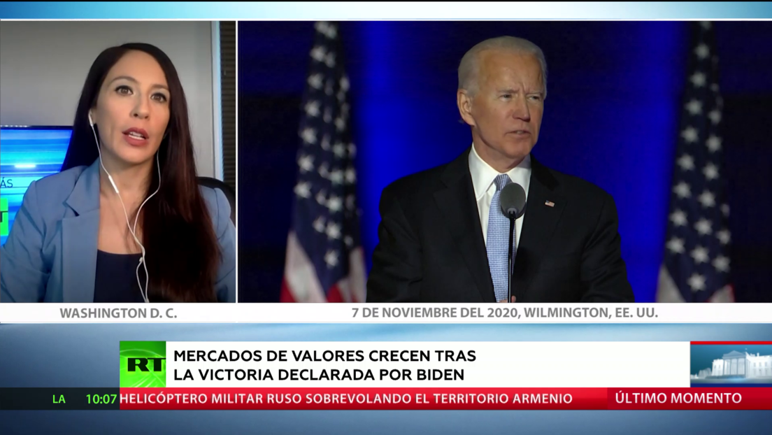 Las bolsas de valores crecen en EE.UU. y Asia tras la victoria declarada por Biden