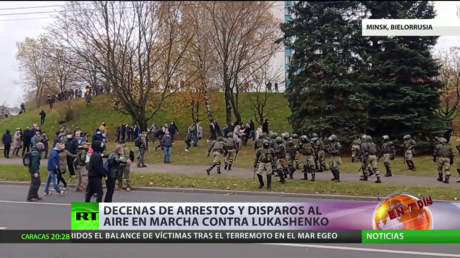 Bielorrusia: Decenas de arrestos y disparos al aire en marcha antigubernamental en Minsk
