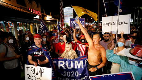 Dos personas resultan heridas con una pistola de perdigones durante una manifestación a favor de Trump en Florida