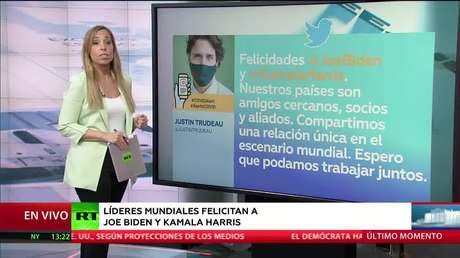 Varios políticos y líderes mundiales felicitan a Joe Biden y Kamala Harris por la victoria en las elecciones presidenciales en EE.UU.