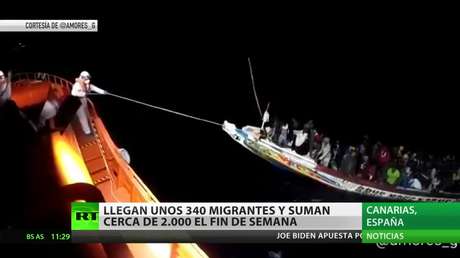 Llegan 340 migrantes a las Islas Canarias y suman cerca de 2.000 durante el fin de semana