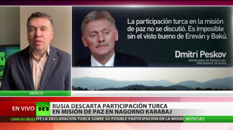 Rusia descarta la participación turca en la misión de paz en Nagorno Karabaj
