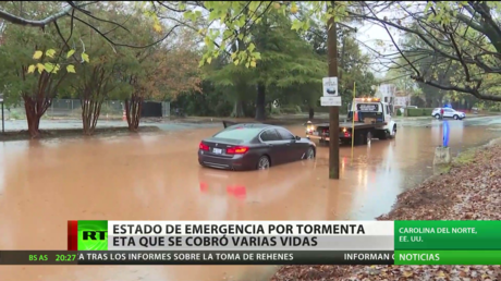 EE.UU.: Declaran estado de emergencia en Carolina del Norte por la tormenta Eta, que dejó varios muertos