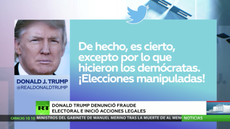 Donald Trump denunció fraude electoral e inició acciones legales