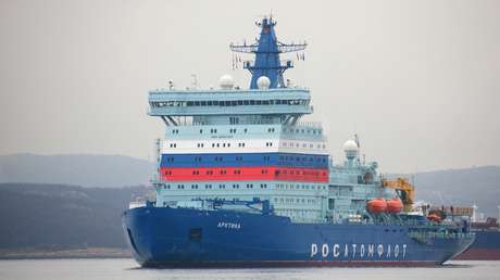 Rusia envía a su primer viaje al rompehielos más potente del mundo