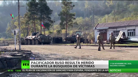 Pacificador ruso resulta herido durante la búsqueda de víctimas en Nagorno Karabaj