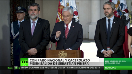 Chile: con paro nacional y cacerolazo piden la salida del presidente Sebastián Piñera