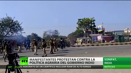 India: Disturbios durante una protesta contra la política agraria del Gobierno