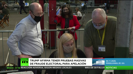Trump afirma tener pruebas masivas de fraude electoral para apelar