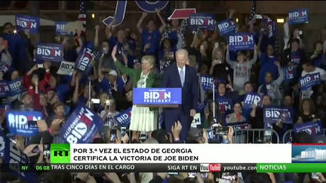 EE.UU.: El estado de Georgia certifica por tercera vez la victoria electoral de Biden