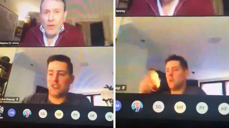 VIDEO: Un político de Londres prende fuego a su bloc de notas al tratar de encender una vela durante una reunión virtual