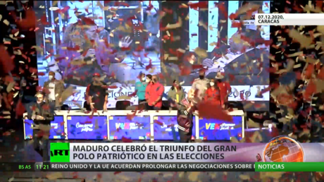 El Gran Polo Patriótico celebra su triunfo en las parlamentarias de Venezuela con casi el 70 % de los votos