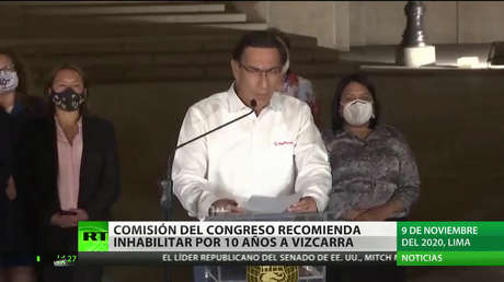 Comisión del Congreso peruano recomienda inhabilitar por 10 años al expresidente Vizcarra