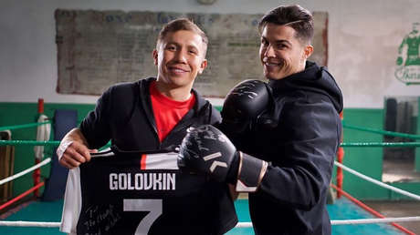 VIDEO: Cristiano Ronaldo se pone los guantes y sube al 'ring' con Guennadi Golovkin