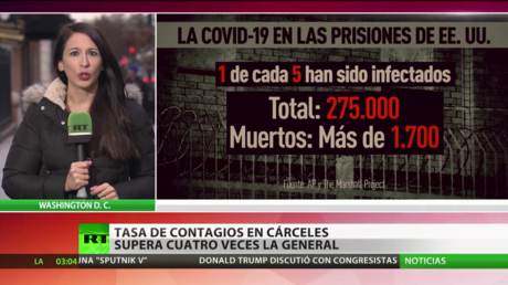 EE.UU.: La tasa de contagios en las cárceles supera cuatro veces la general