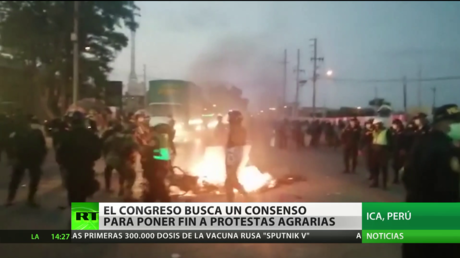 El Congreso peruano busca consenso para poner fin a las protestas agrarias