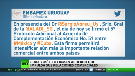 Cuba y México firman acuerdo que impulsa sus relaciones comerciales